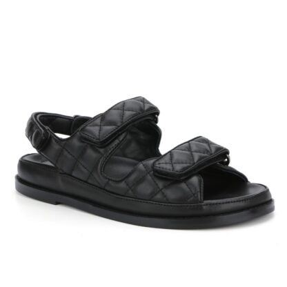 Black Daddy CC Velcro Flat Sandals - Image 2