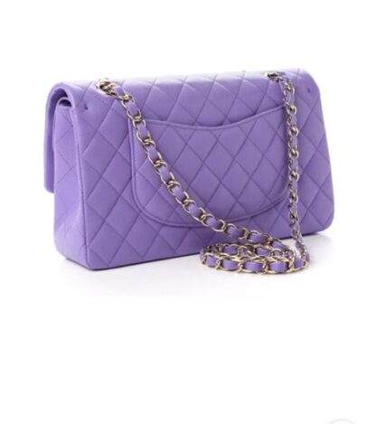 Nadine B Purple Medium Classic Shoulder Bag Caviar Gold Hardware