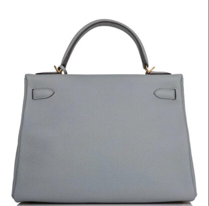 Nadine B K28 Bleu Glacier Togo Retourne Shoulder Bag GHW