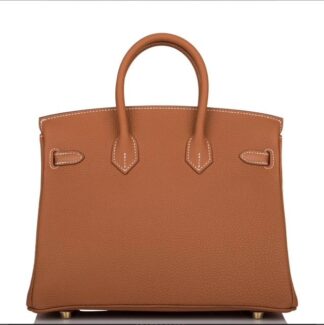 Nadine B25 Gold Togo Handbag Gold Hardware