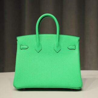READY TO SHIP: Nadine B25 Vert Comics Togo Leather Handbag PHW