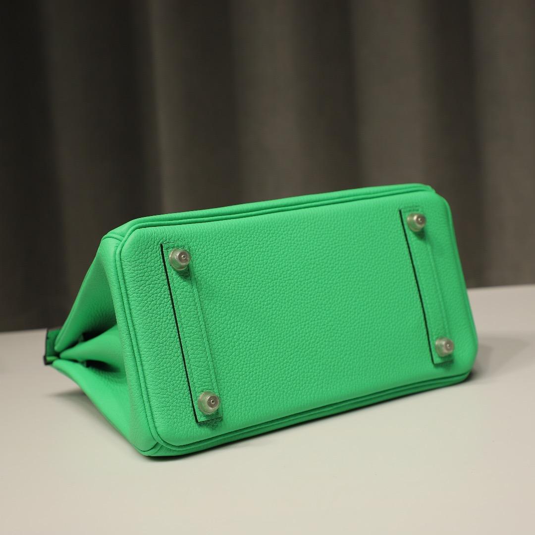 READY TO SHIP: Nadine B25 Vert Comics Togo Leather Handbag PHW - Image 3