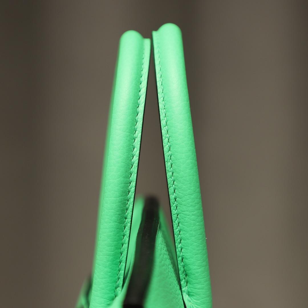 READY TO SHIP: Nadine B25 Vert Comics Togo Leather Handbag PHW - Image 4