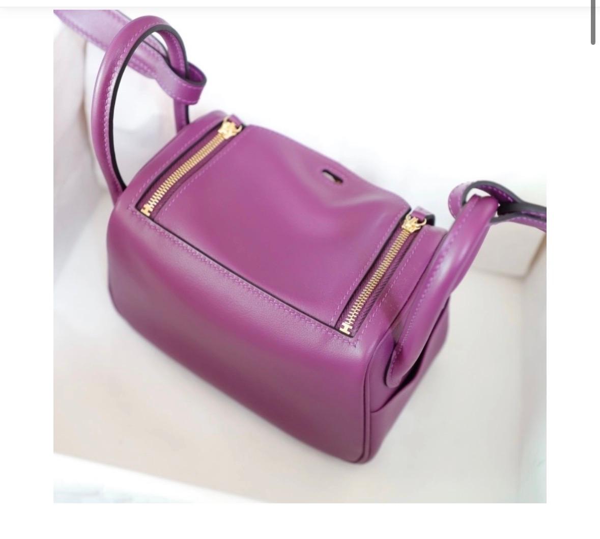 Nadine B Mini Lindy 20 Anemone Swift Handbag GHW - Image 3