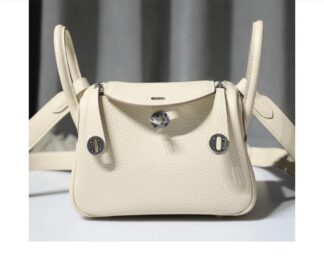 Nadine B Mini Lindy 20 Craie Clemence Handbag PHW