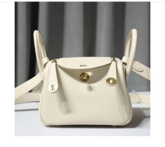 Nadine B Mini Lindy 20 Craie Clemence Handbag GHW