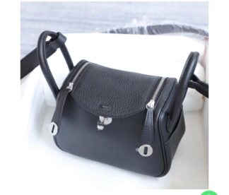 Nadine B Mini Lindy 20 Clemence Black Handbag PHW