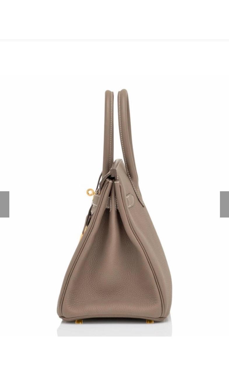 Nadine B30 Etoupe Togo Handbag GHW - Image 2