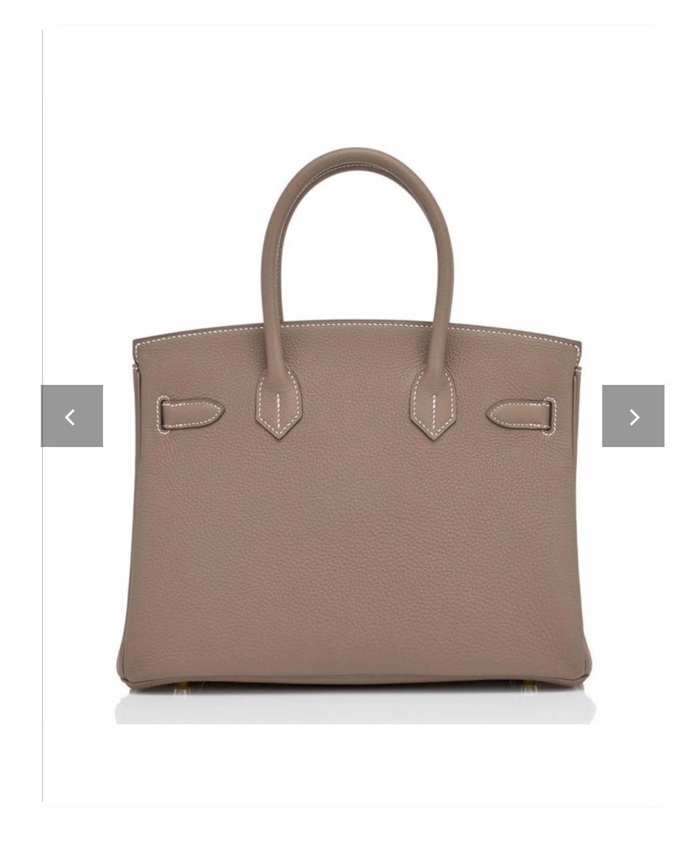 Nadine B30 Etoupe Togo Handbag GHW