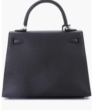 Nadine B25 Kelly Epsom Sellier Black Handbag PHW