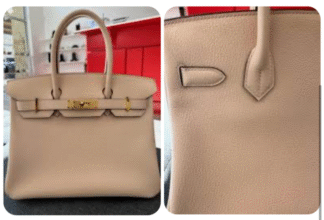 Nadine B30 Rose Pastel Togo Handbag GHW