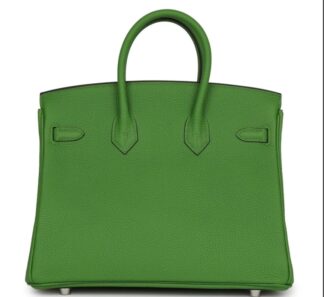 Nadine B25 Vert Yucca Togo Handbag GHW