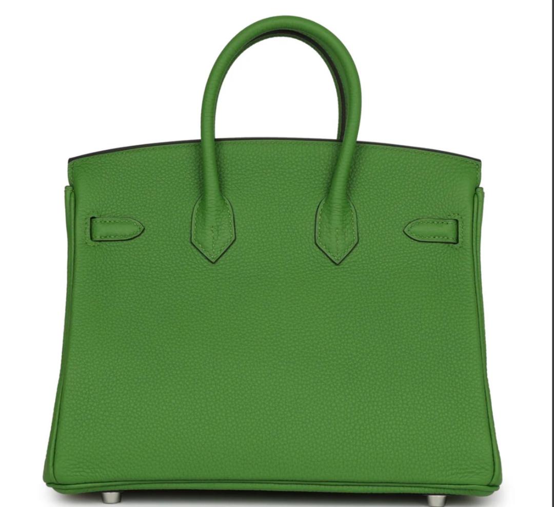 Nadine B25 Vert Yucca Togo Handbag GHW