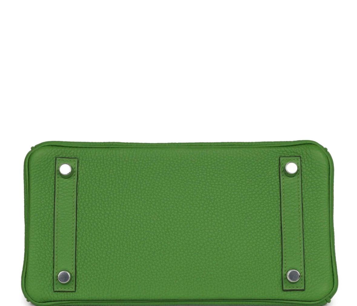 Nadine B25 Vert Yucca Togo Handbag GHW - Image 2