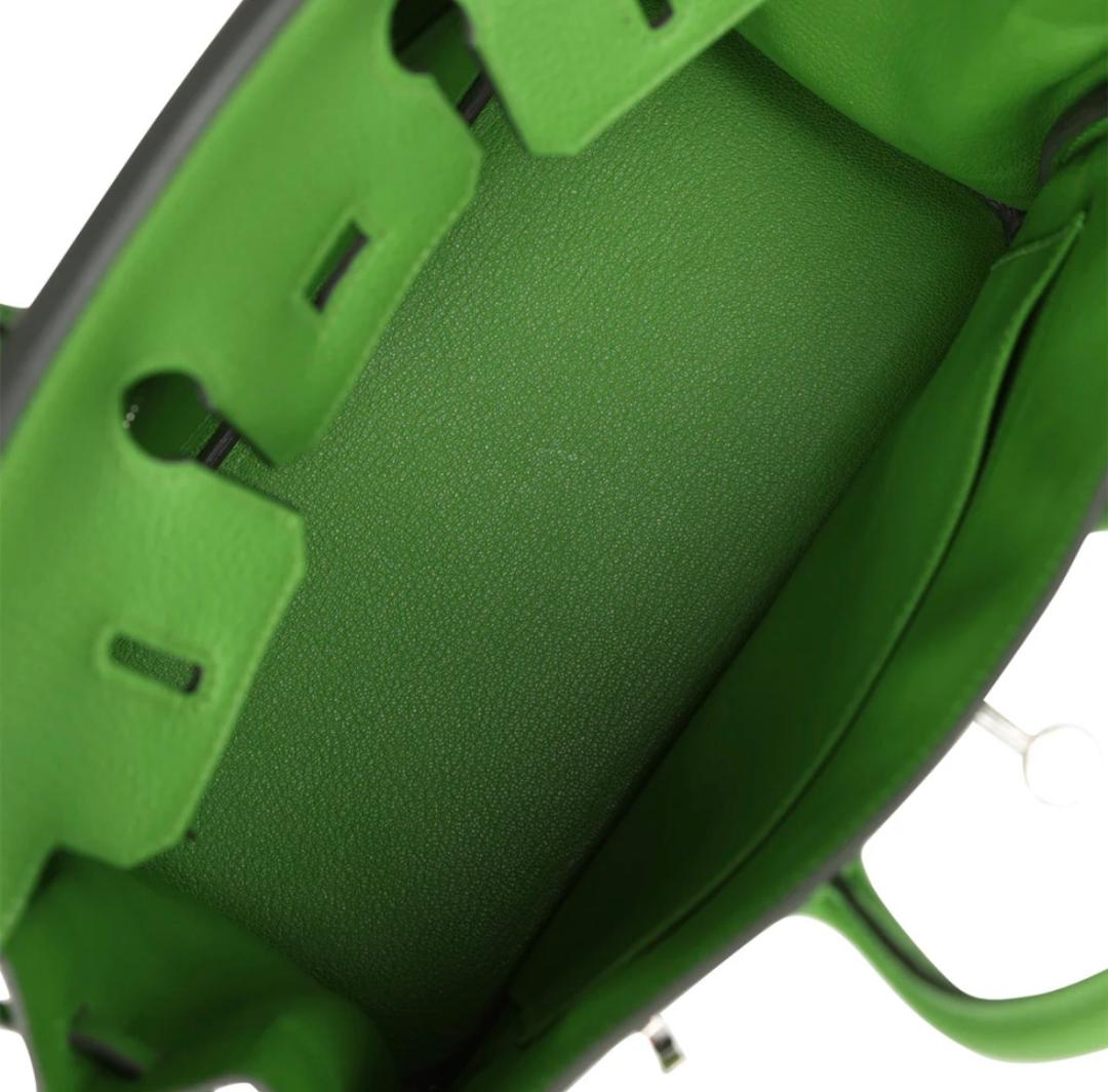 Nadine B25 Vert Yucca Togo Handbag GHW - Image 3