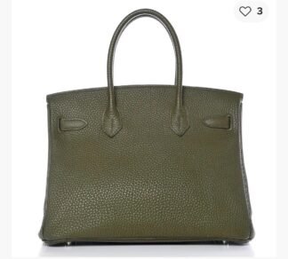 Nadine B30 Olive Green Togo Handbag PHW